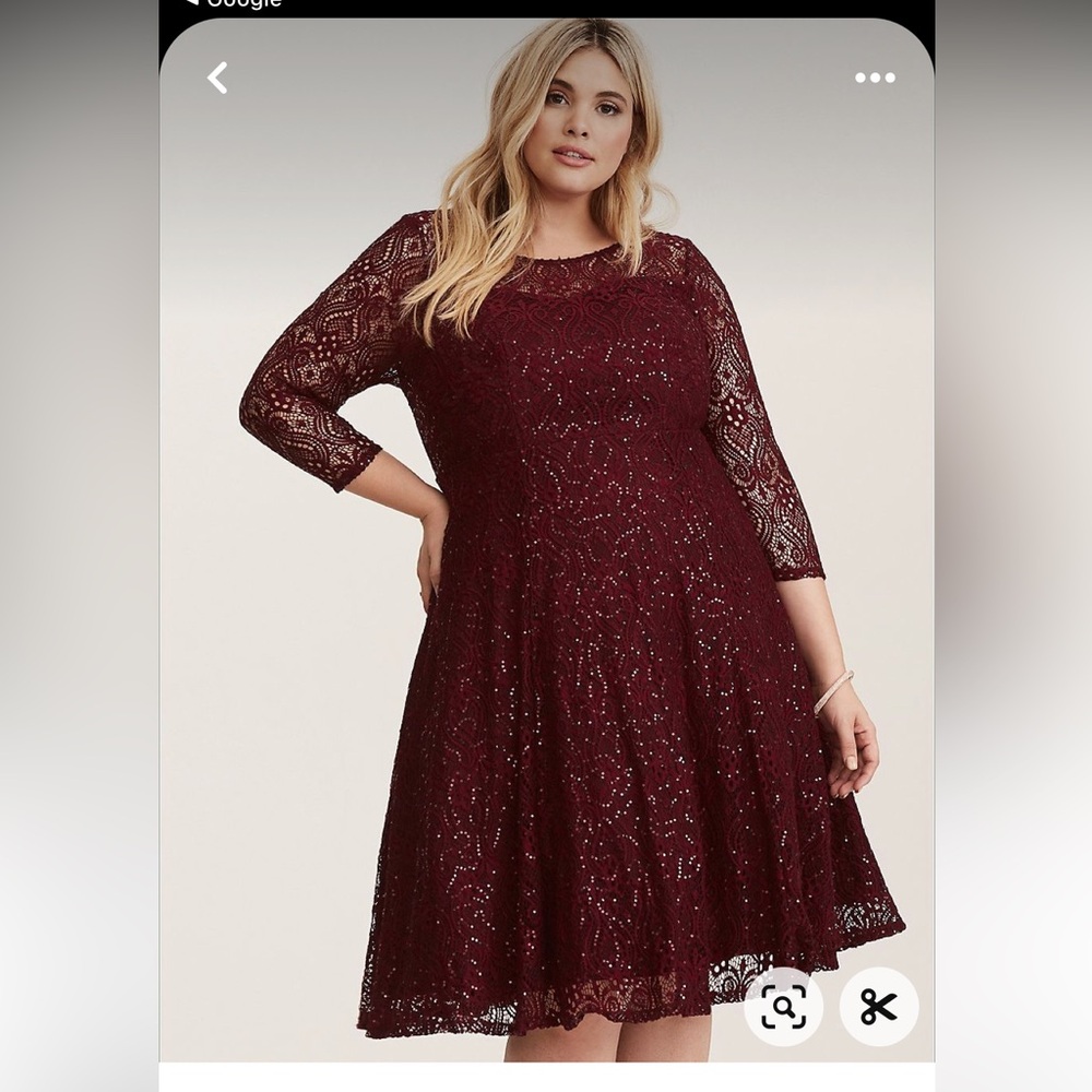 Torrid plus size sequin lace dress